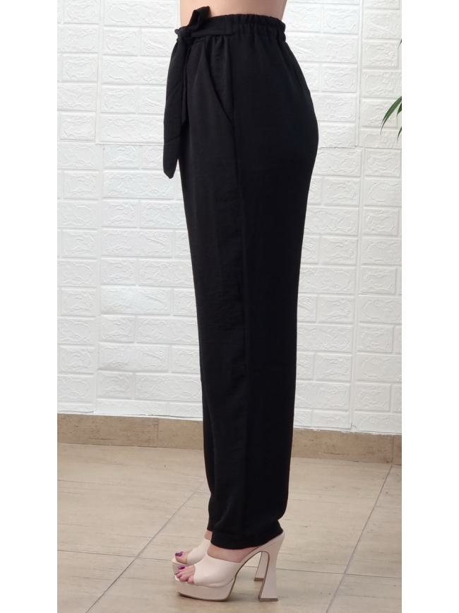Παντελόνα με λάστιχο στη μέση Μαύρο