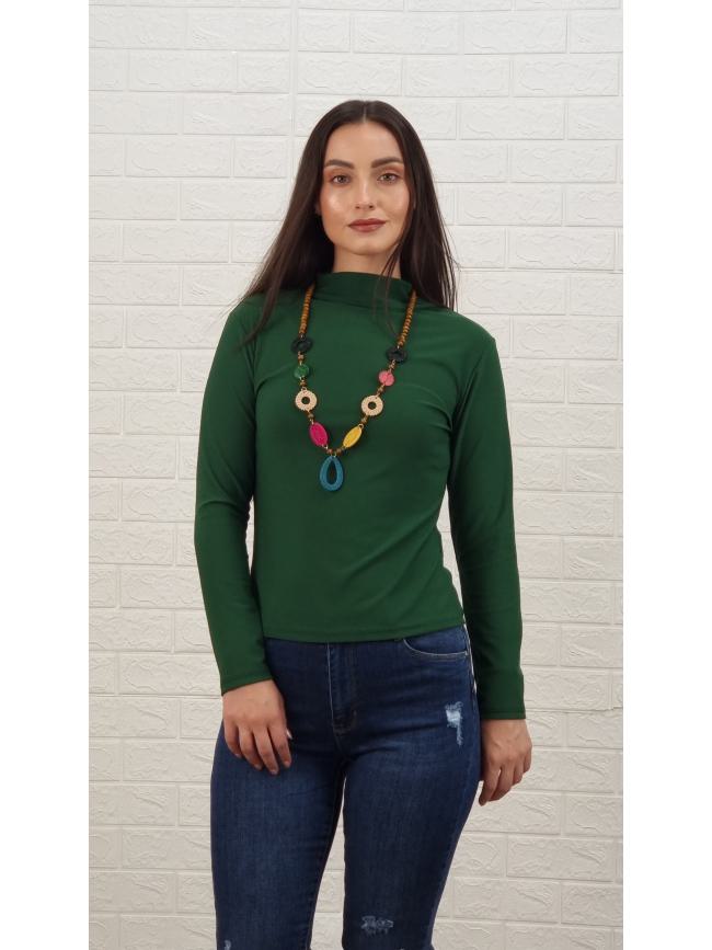 Μπλούζα μακρύ μανίκι ζιβάγκο Πράσινο