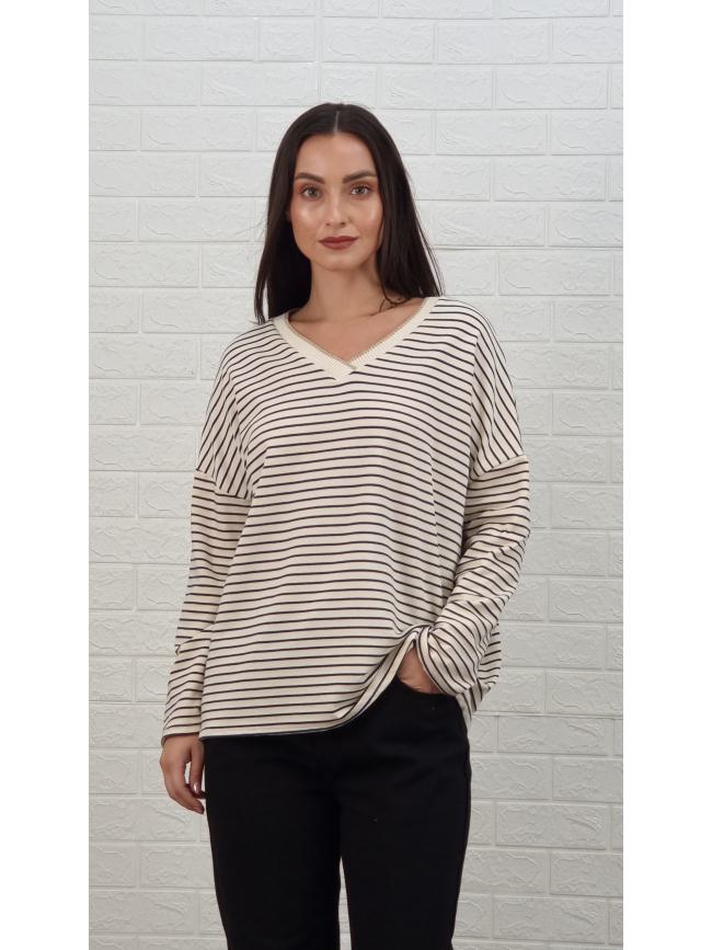 Μπλούζα ριγέ - Μπλε