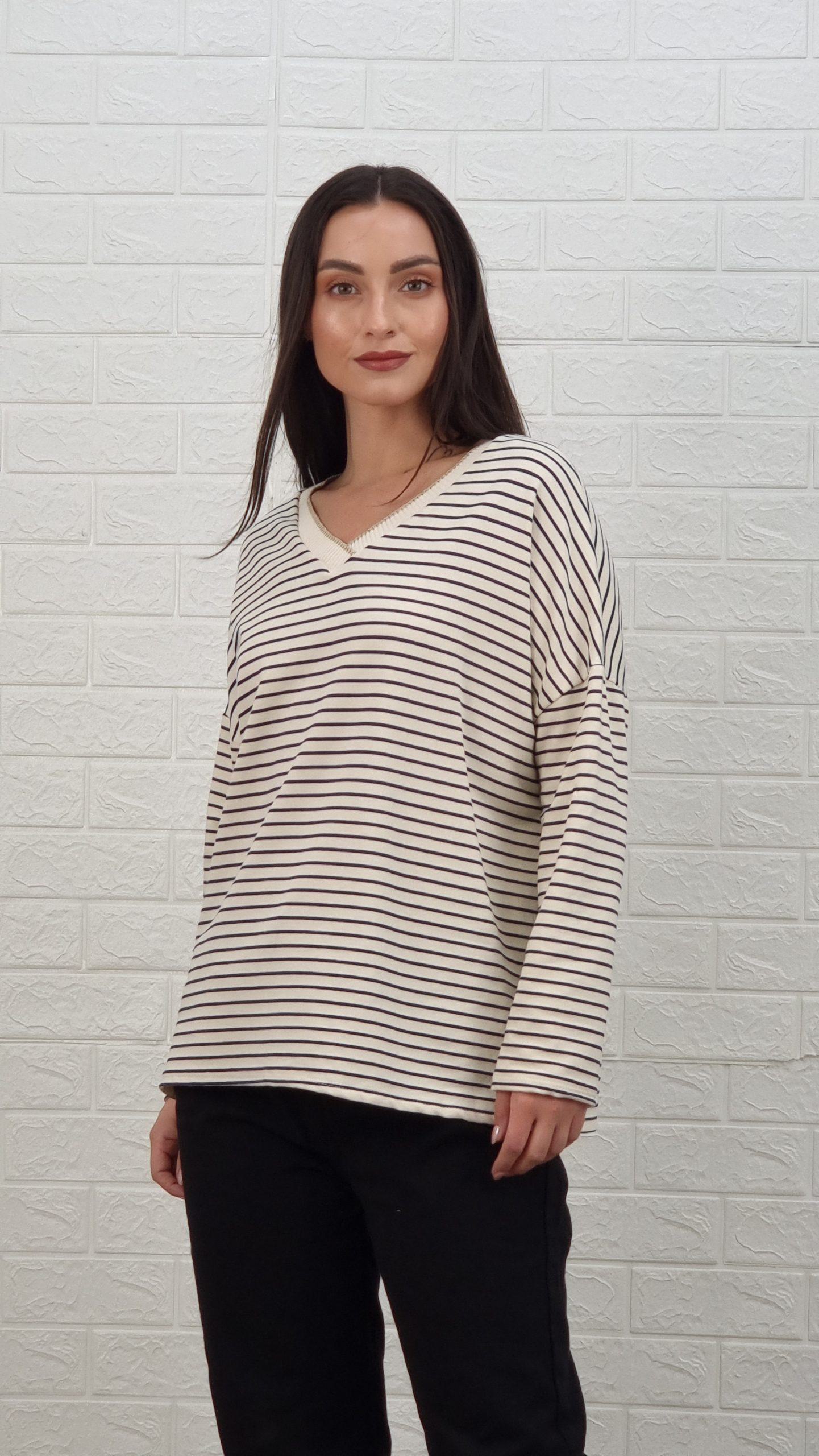 Μπλούζα ριγέ - Ματζέντα