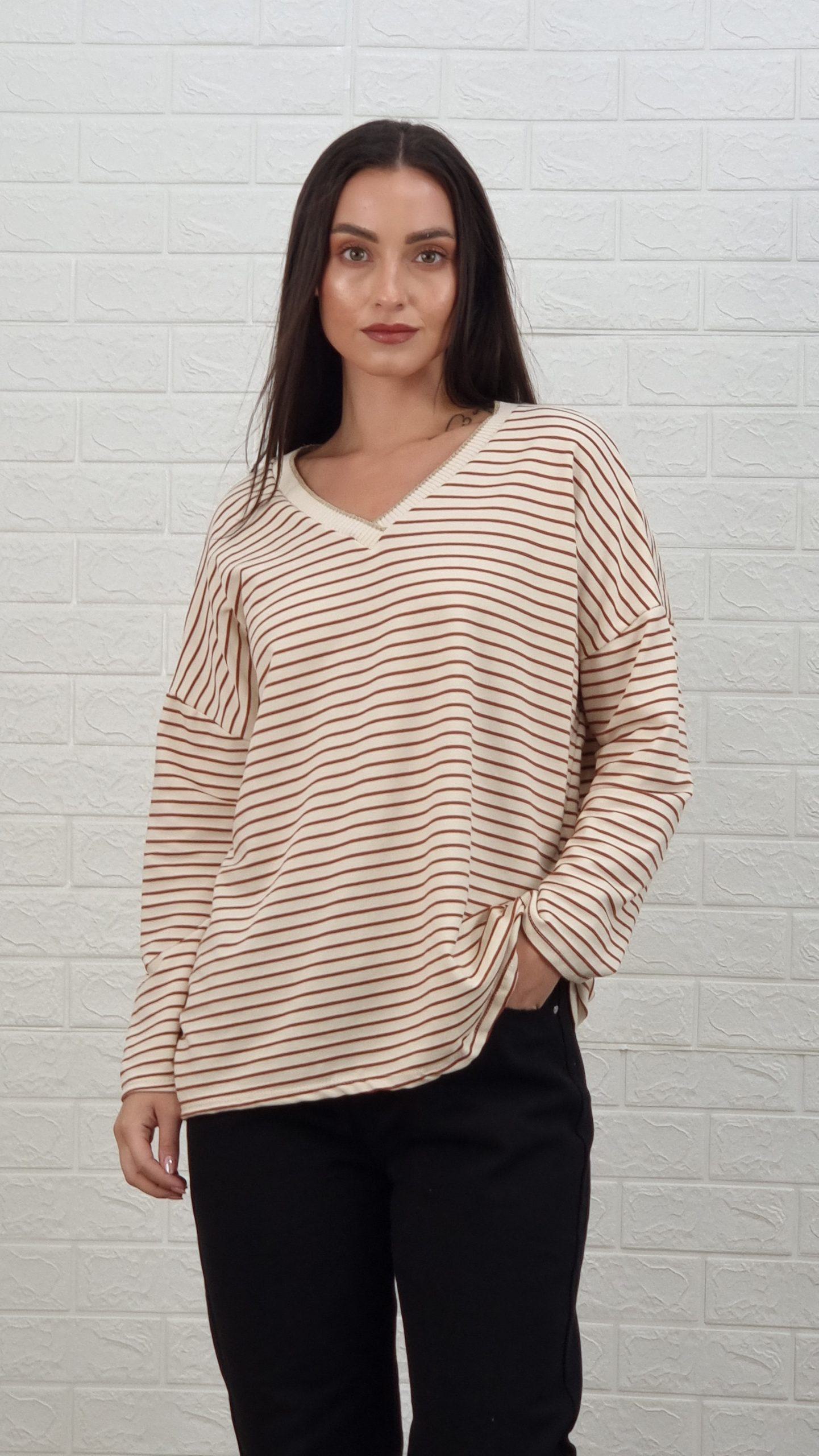 Μπλούζα ριγέ - Ματζέντα