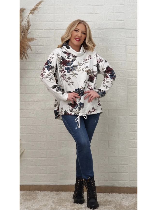 Μπλούζα λουλούδια -Multicolor