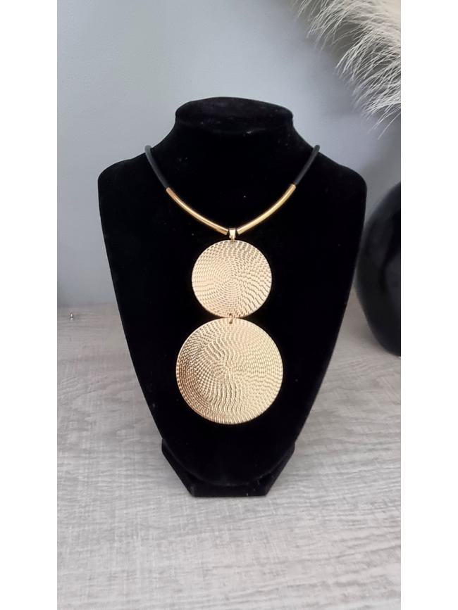 Κολιέ με στρογγυλά σφυρήλατα σε χρυσή απόχρωση