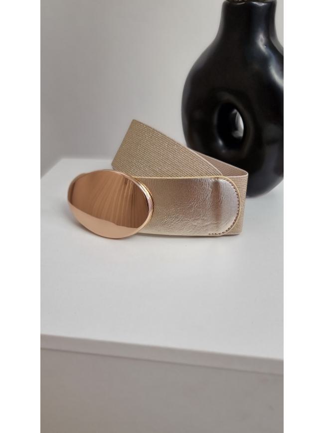 Ζώνη ελαστική τόκα καθρέφτη-Χρυσό