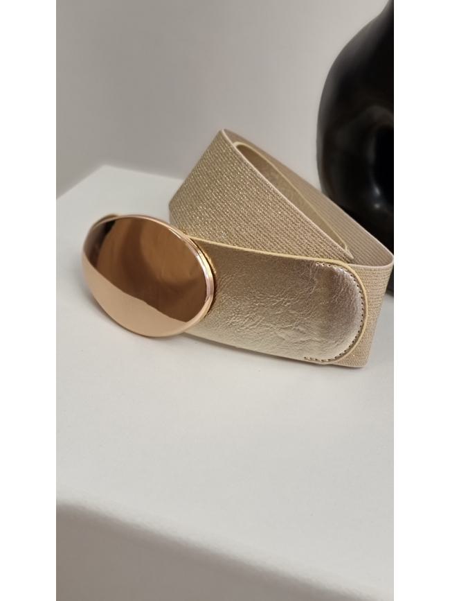 Ζώνη ελαστική τόκα καθρέφτη-Χρυσό
