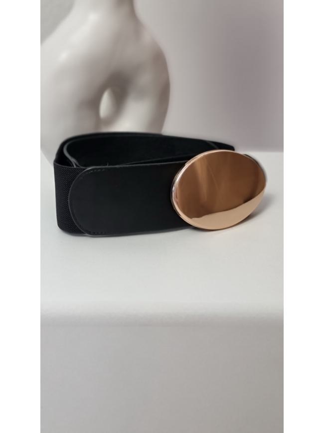 Ζώνη ελαστική τοκά καθρέπτη-Μαύρο