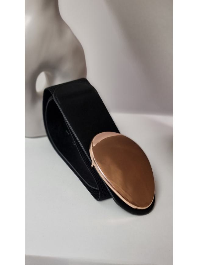 Ζώνη ελαστική τοκά καθρέπτη-Μαύρο