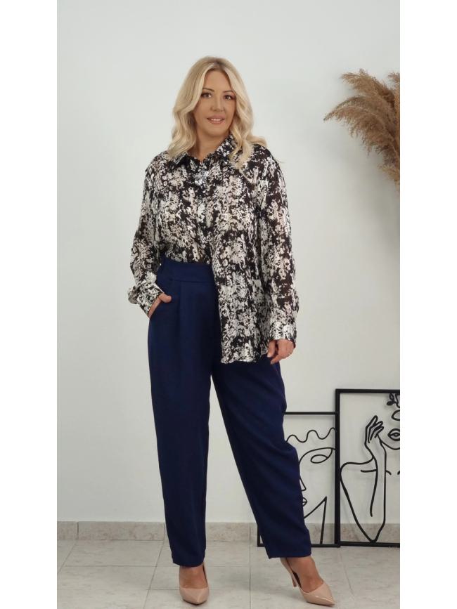 Πουκάμισο εκρού με μαύρο