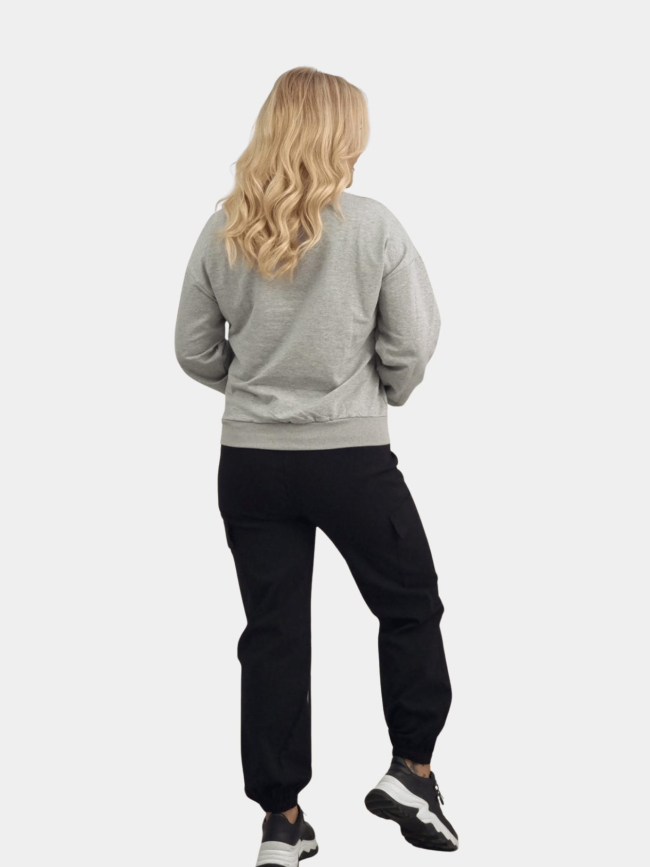 Μπλούζα στρας σχέδιο καρδιά-Γκρι