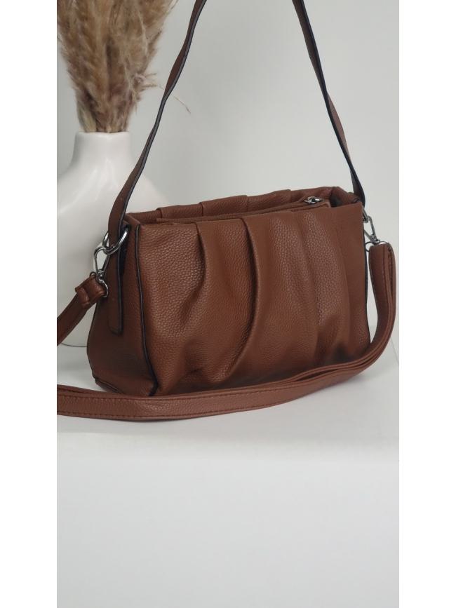 Τσάντα ώμου και χιαστί-Καφέ