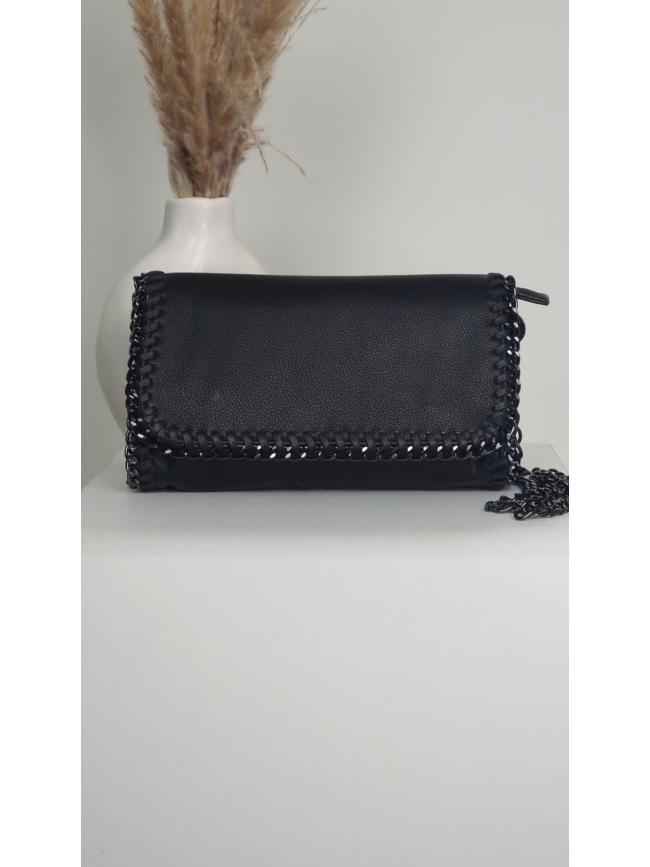 Τσάντα φάκελος αλυσίδα-Μαύρο