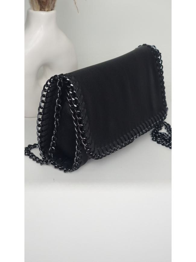 Τσάντα φάκελος αλυσίδα-Μαύρο