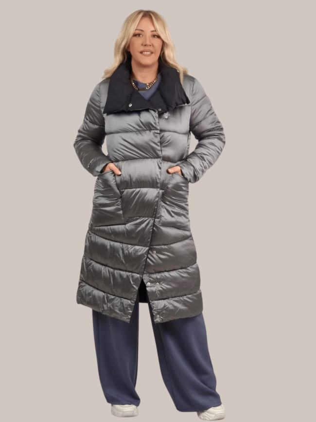 Μπουφάν διπλής όψης- Μαύρο Γκρί