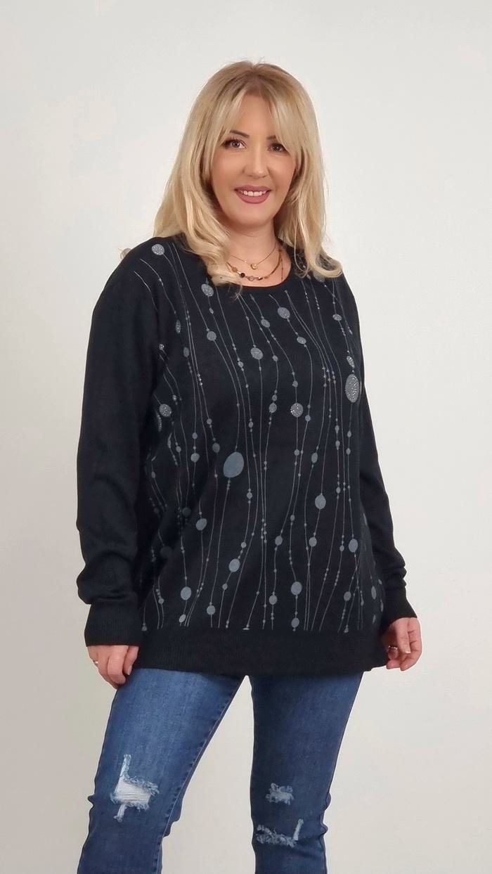 Μπλούζα νημάτινη με σχέδια-Μαντζέντα