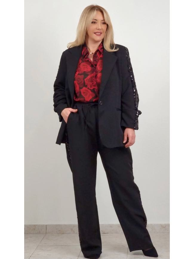 Σακάκι Oversize Παγιέτα - Μαύρο Σακάκι Oversize Παγιέτα - Μαύρο