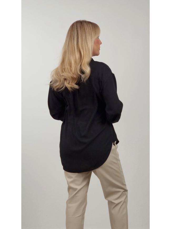 Πουκάμισο μακρυμάνικο -Μαύρο