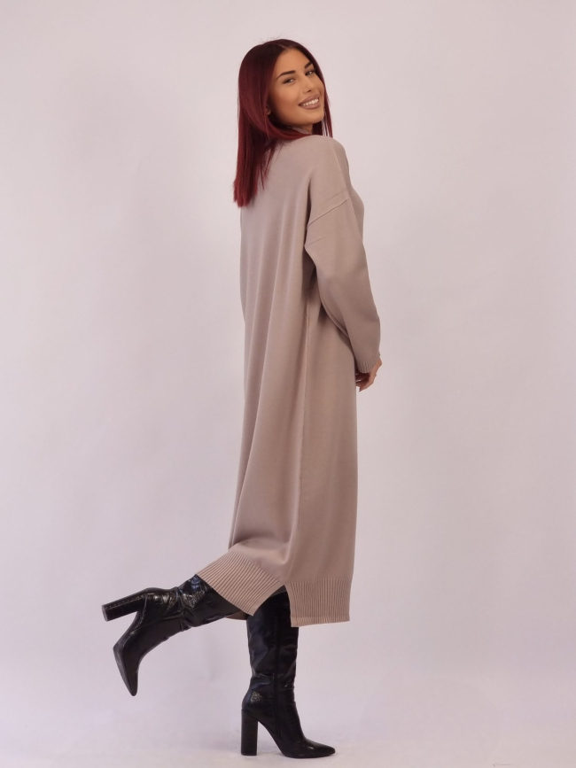 Φόρεμα Πλεκτό Lupeto - Έλεφαντ