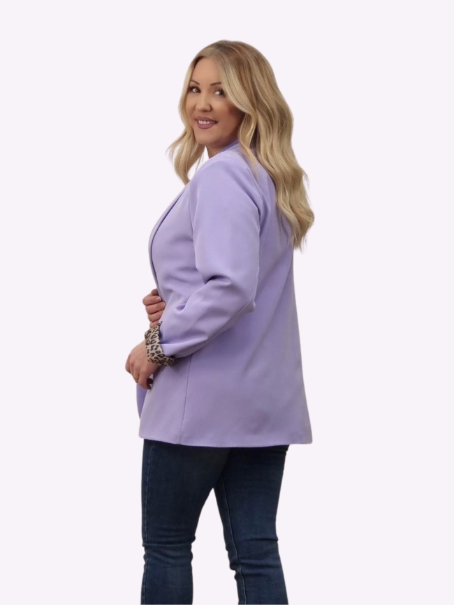 Σακάκι Σούρα στα Μανίκια-Λιλά