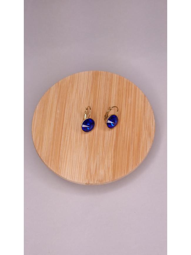 Σκουλαρίκια κρεμαστά με πέτρα -Μπλε ρουά
