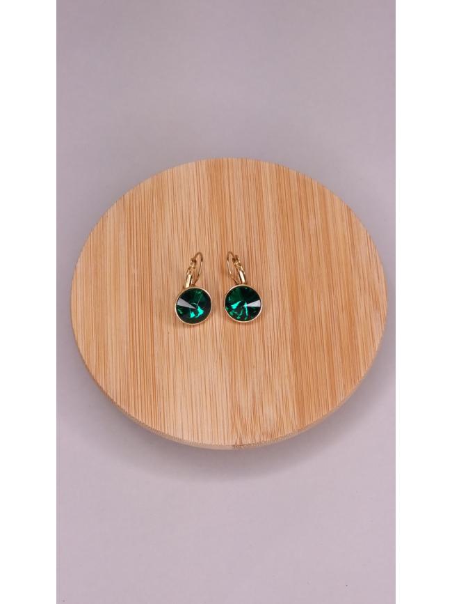 Σκουλαρίκια κρεμαστά με πέτρα -Κυπαρισσί