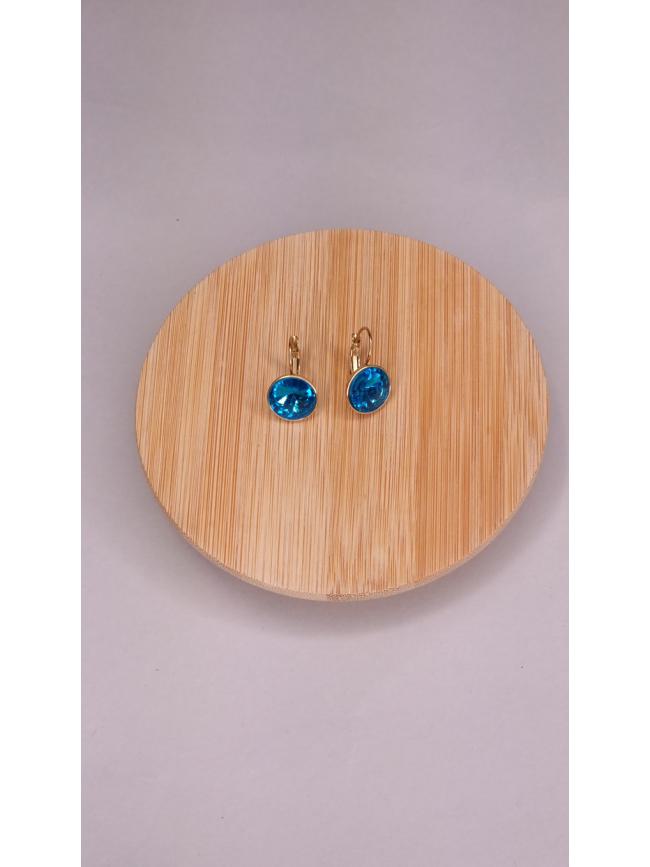 Σκουλαρίκια κρεμαστά με πέτρα -Τιρκουάζ