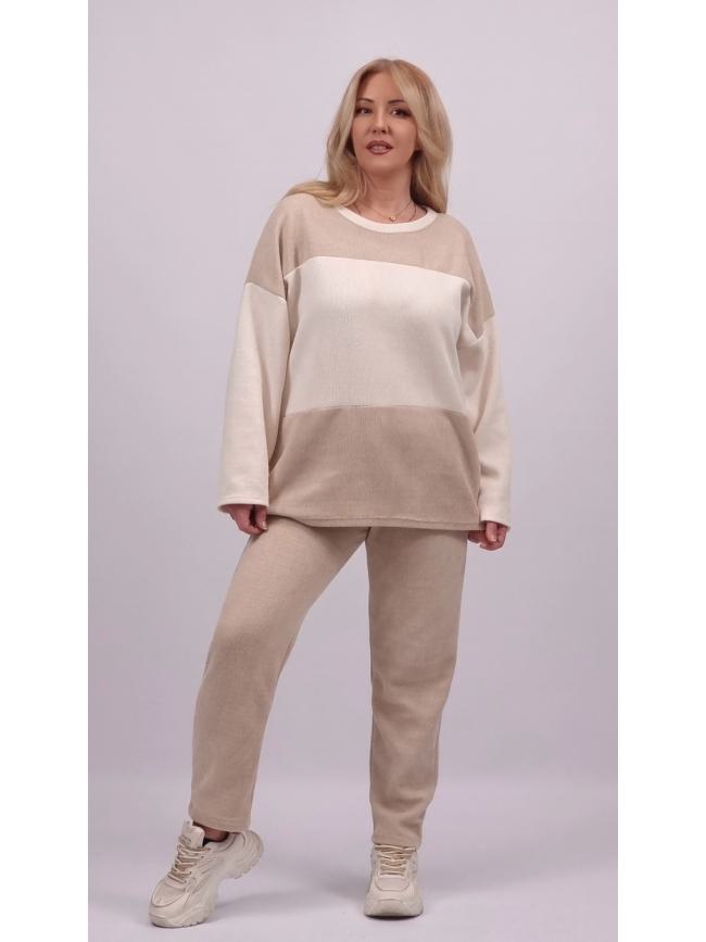 Σετ oversized κοτλέ μπεζ