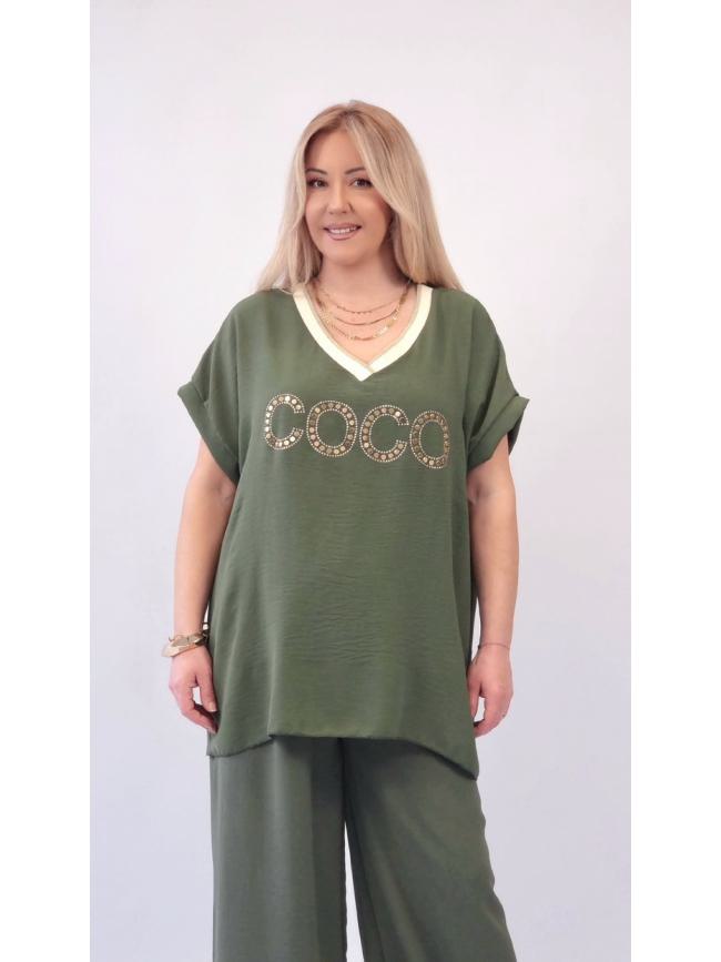 Μπλούζα κοντομάνικη COCO - Χακί