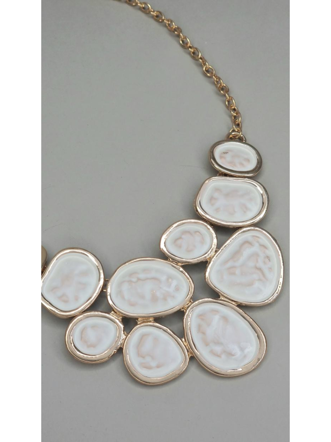 Κολιέ με πέτρες ροζ - Χρυσό