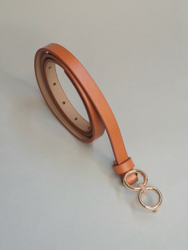 Ζώνη δερματίνη χρυσή αγκράφα-Ταμπά