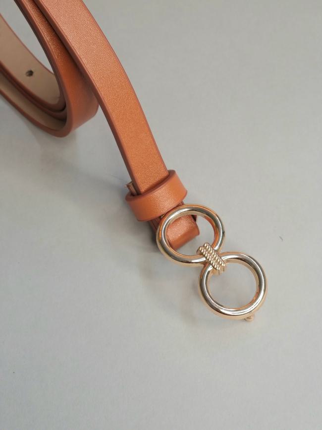 Ζώνη δερματίνη χρυσή αγκράφα-Ταμπά