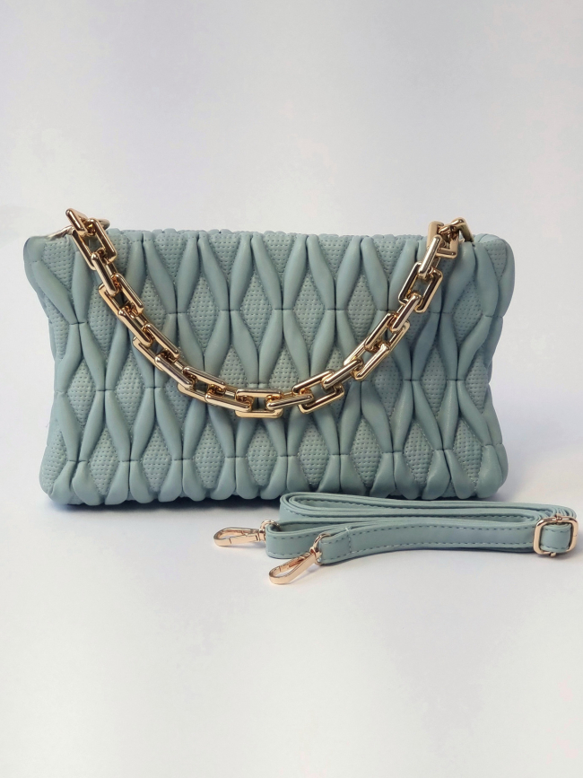 Τσάντα φάκελος καπιτονέ - Μέντα