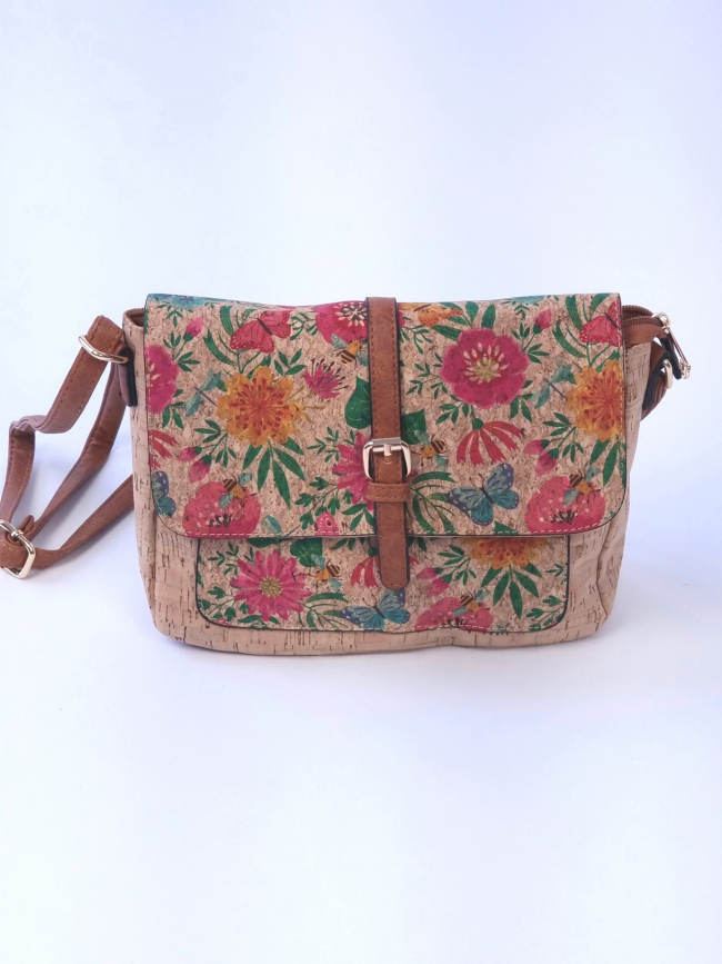 Τσάντα χιαστί φελλός πεταλούδες -Ταμπά