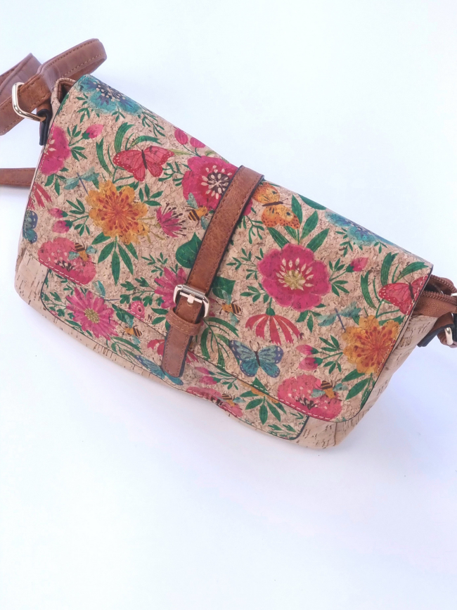 Τσάντα χιαστί φελλός πεταλούδες -Ταμπά