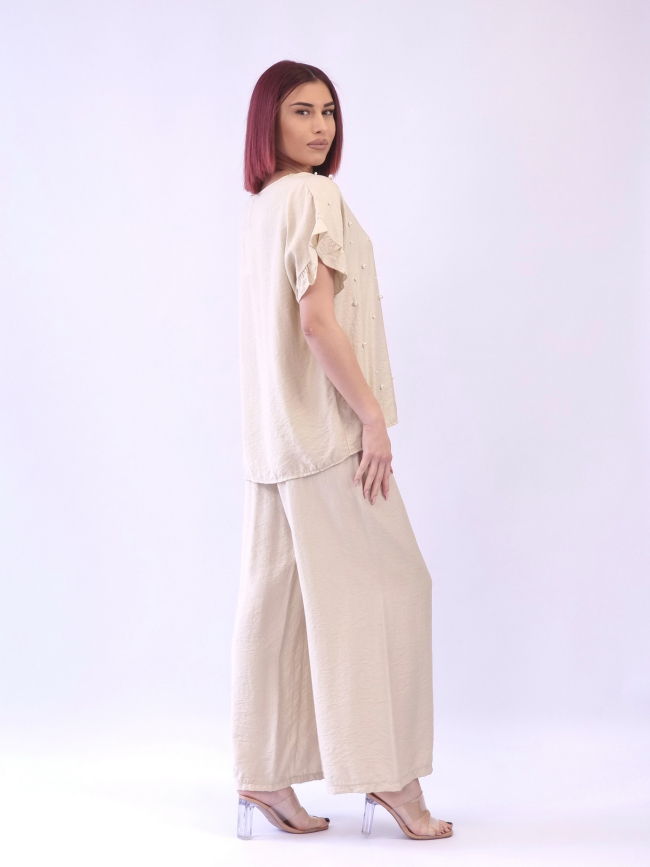 Παντελόνι με λάστιχο-Μπέζ