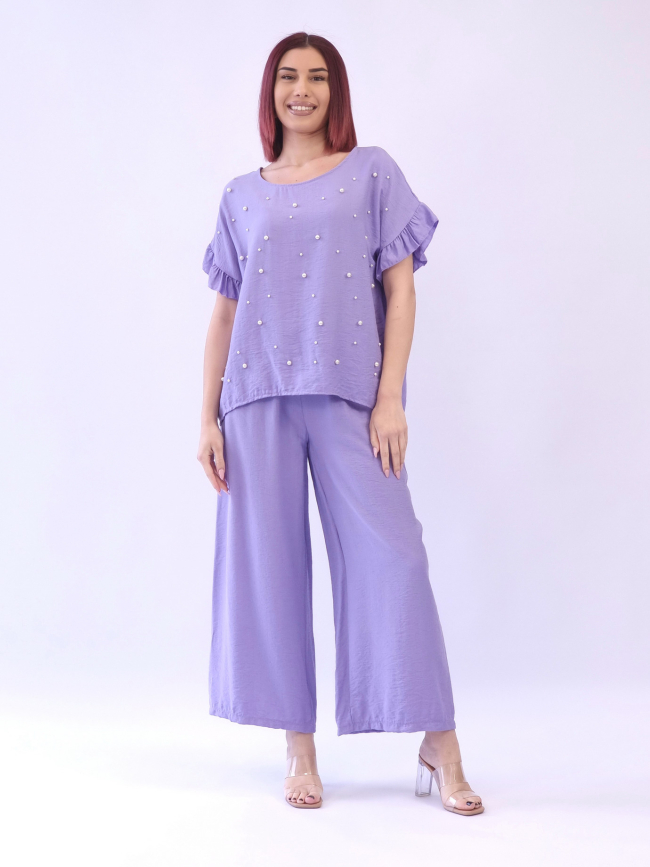 Παντελόνι με λάστιχο-Λιλά