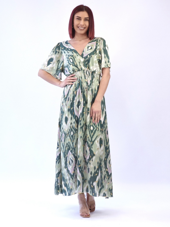 Φόρεμα μάξι φλοράλ -Πράσινο