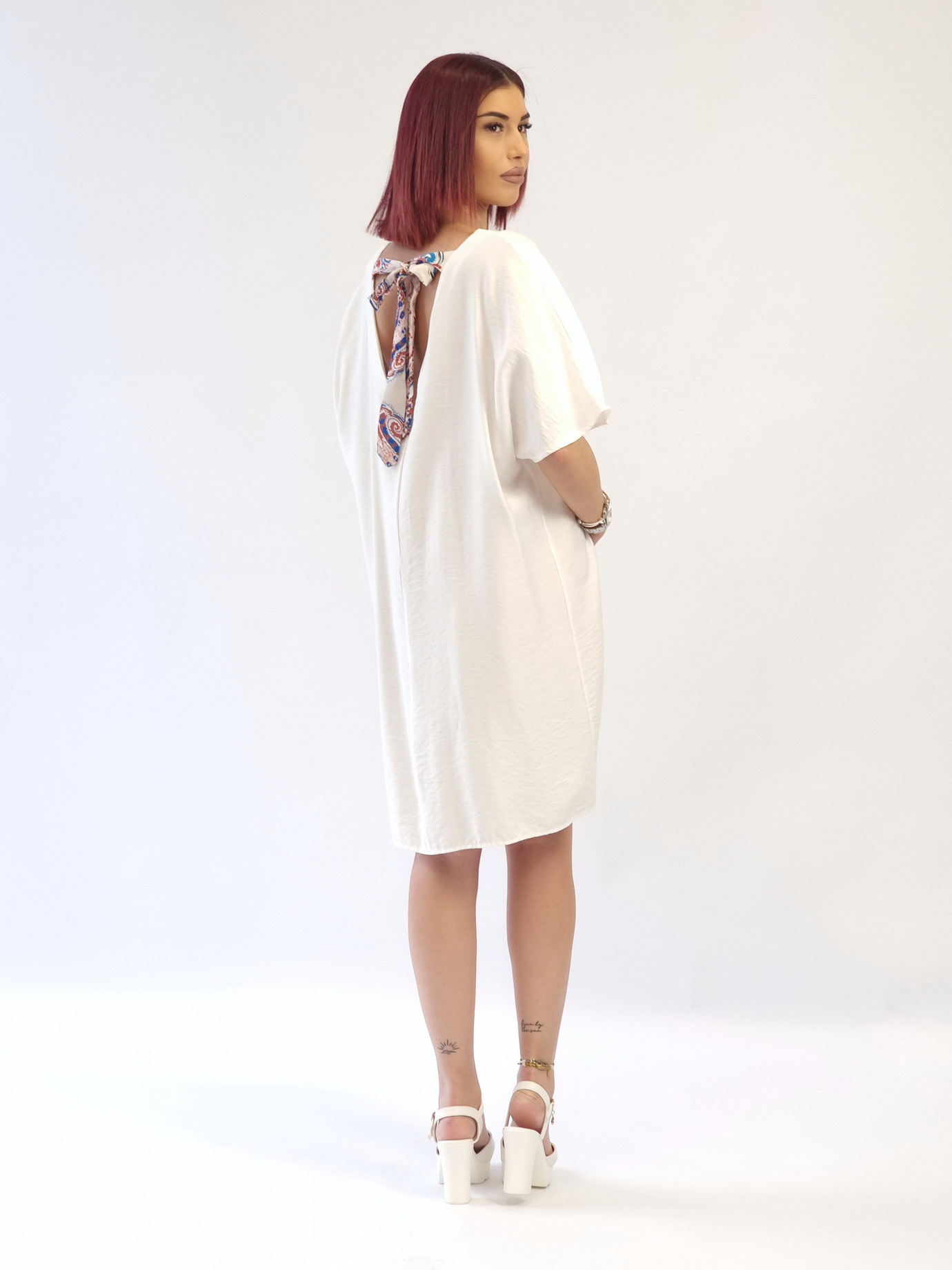 Μπλουζοφόρεμα με κορδέλα-Χακί