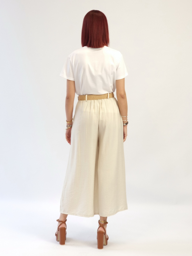 Ζιπ κιλότ βισκόζη με λάστιχο-Μπλε σκούρο