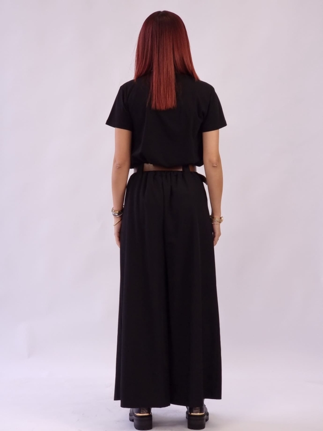 Παντελόνα με ζώνη-Μαύρο
