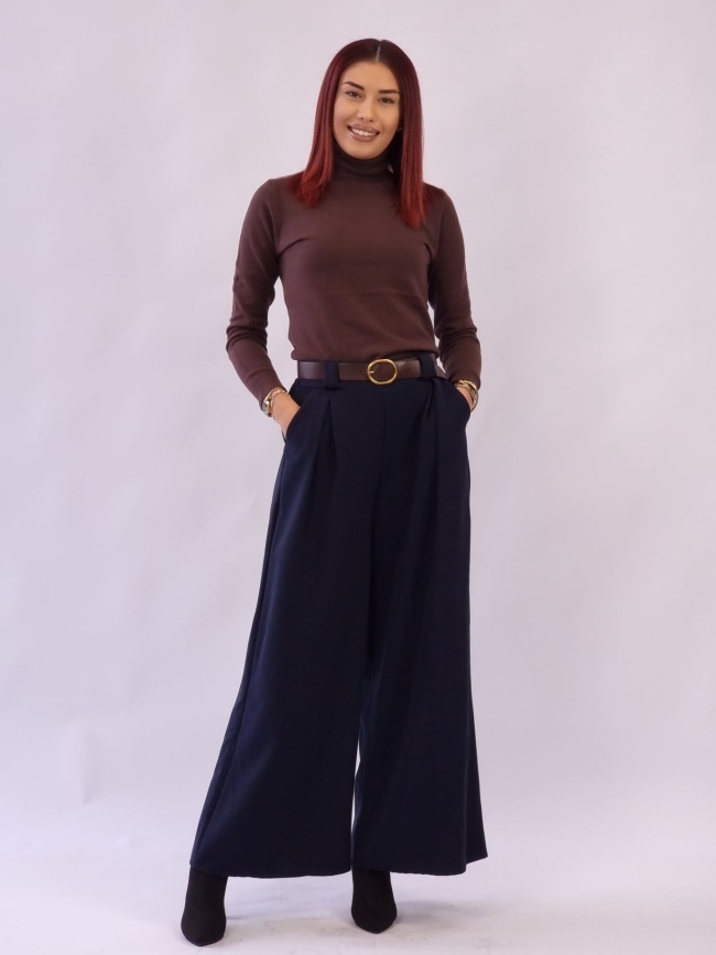 Παντελόνα με ζώνη-Μαύρο