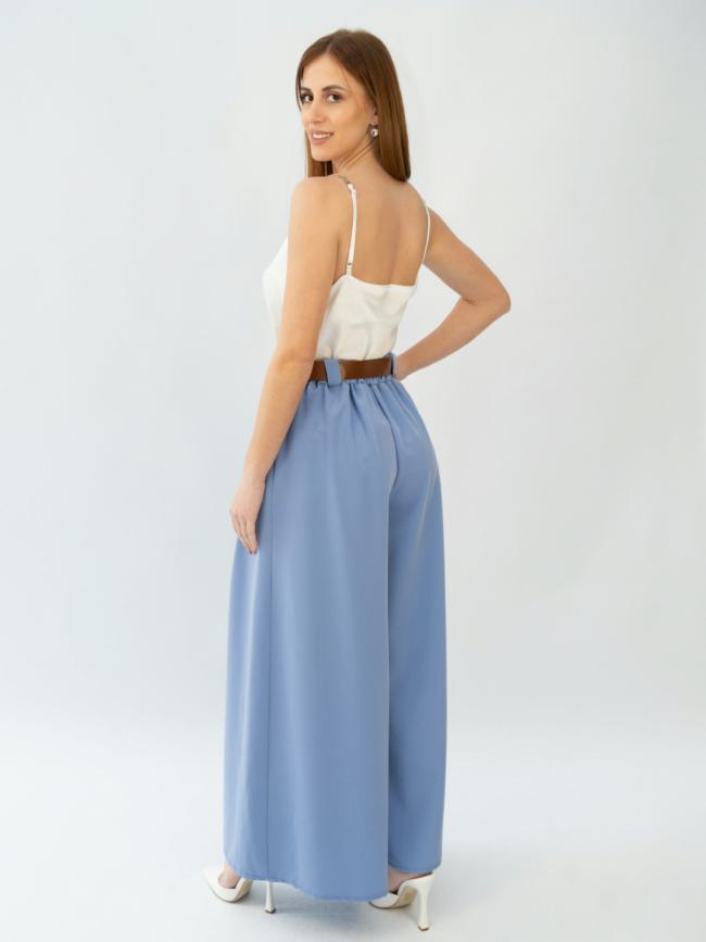 Παντελόνα με ζώνη-Μπλέ ίντιγκο