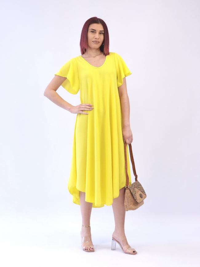 Φόρεμα βολάν στο μανίκι-Μαύρο