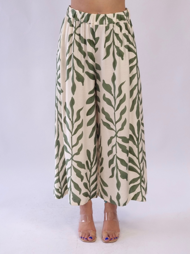 Παντελόνα με λάστιχο κλαδιά-Πράσινο