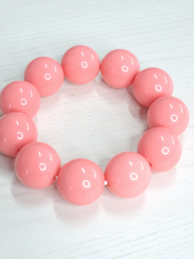 Βραχιόλι ελαστικό με χάντρες-Κοραλί