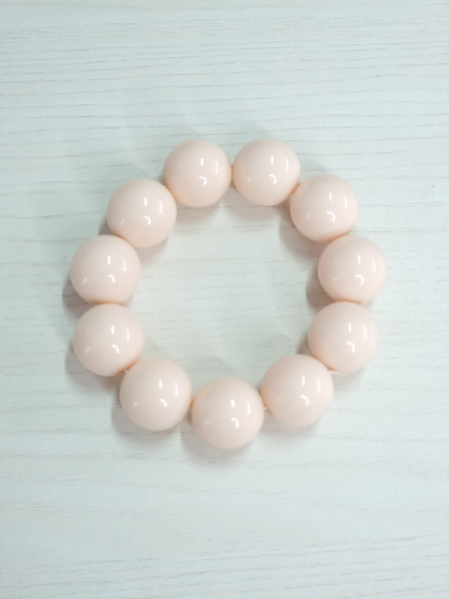 Βραχιόλι ελαστικό με χάντρες-Βανίλια