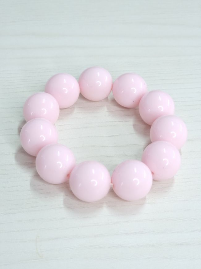 Βραχιόλι ελαστικό με χάντρες-Ρόζ