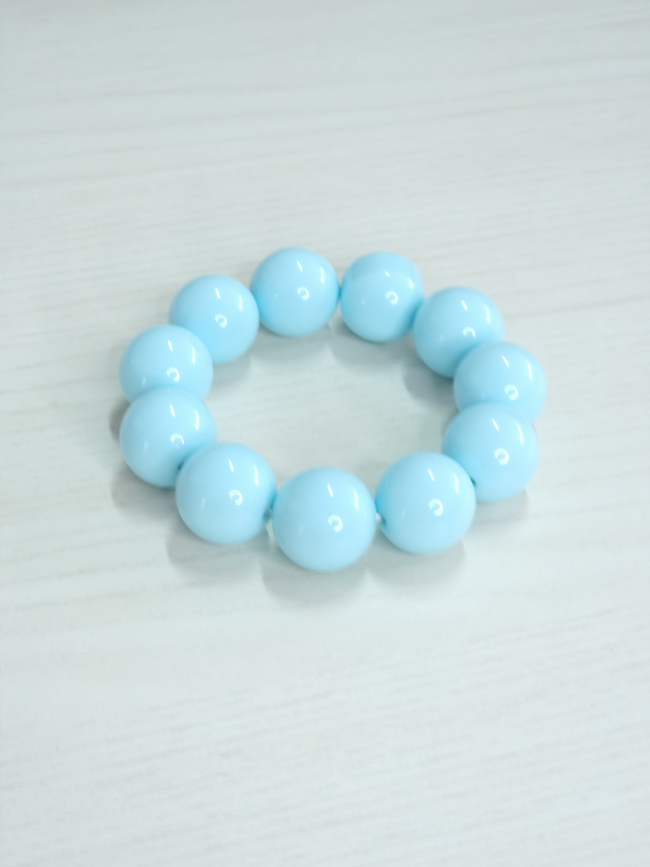 Βραχιόλι ελαστικό με χάντρες-Σιέλ