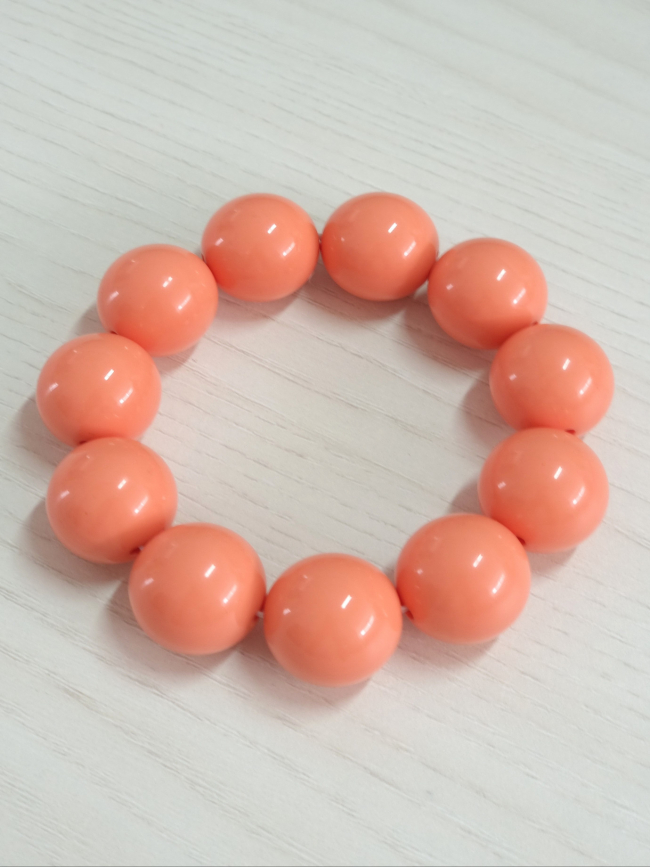 Βραχιόλι ελαστικό με χάντρες-Πορτοκαλί