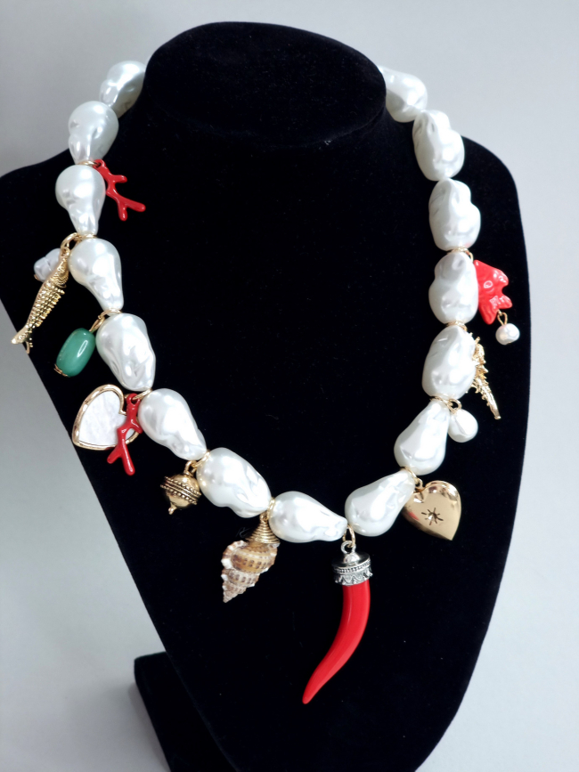 Κολιέ με καλοκαιρινά charms- Πιπεριά