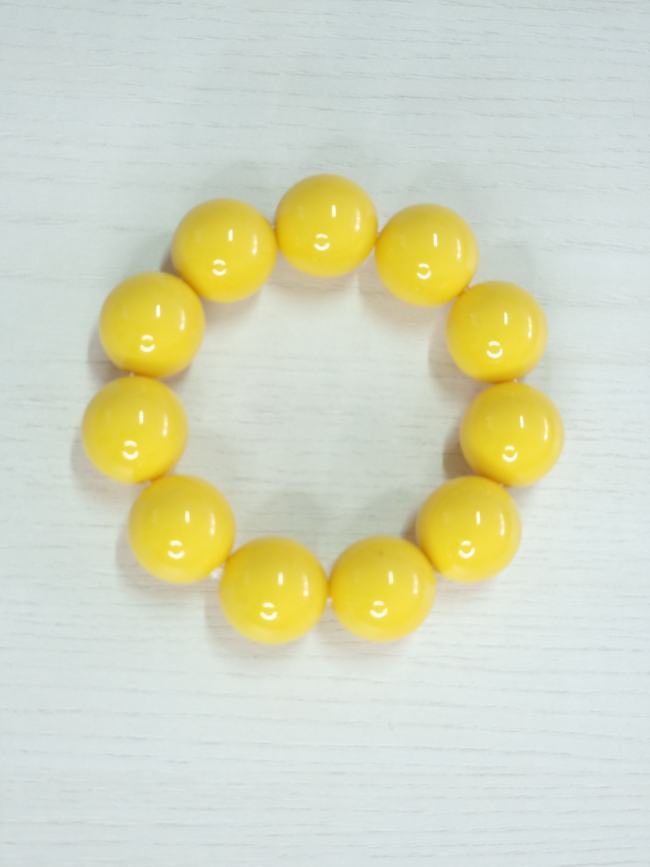 Βραχιόλι ελαστικό με χάντρες-Κίτρινο